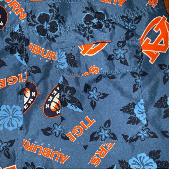 Auburn Tigers Swim Trunks Mens XL Blue Orange Velcro closure ProPlayer 2 - Picture 9 of 9